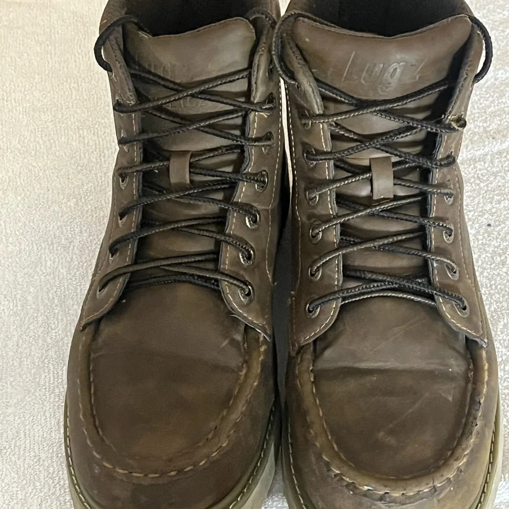 Lugz High Top Safety Steel Toe Boots Sz 10W